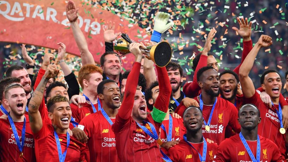 Liverpool celebrate after winning the Club World Cup