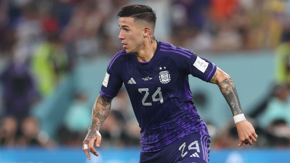 Enzo Fernandez in action for Argentina