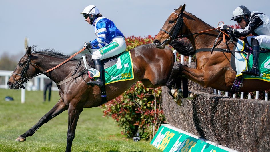 Frodon in winning action at Sandown on Saturday