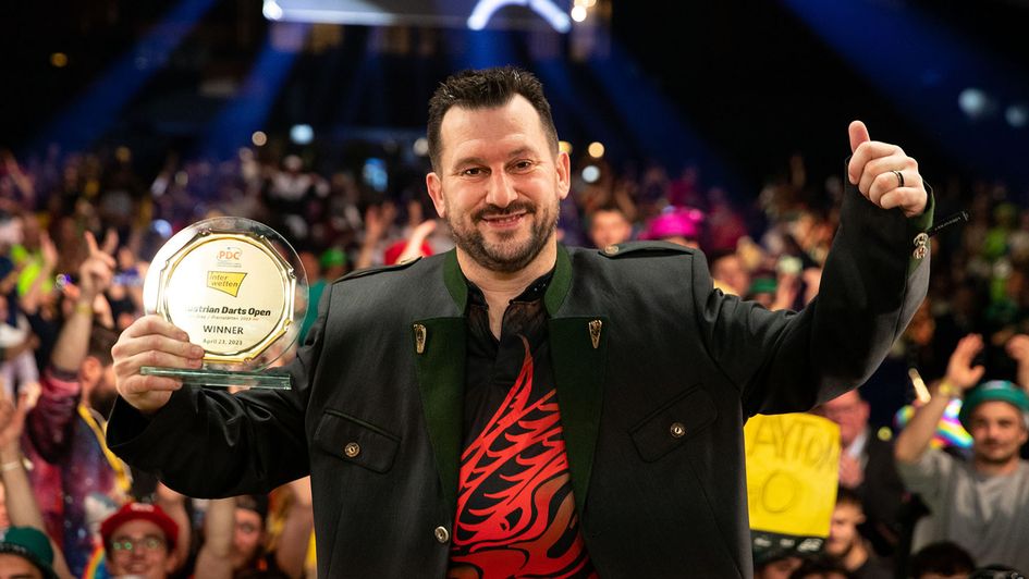 Jonny Clayton won the Austrian Darts Open (Picture: Matic Klansek/GEPA)