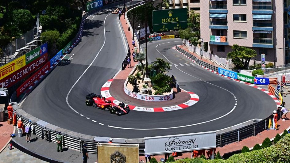 Charles Leclerc in action in Monaco