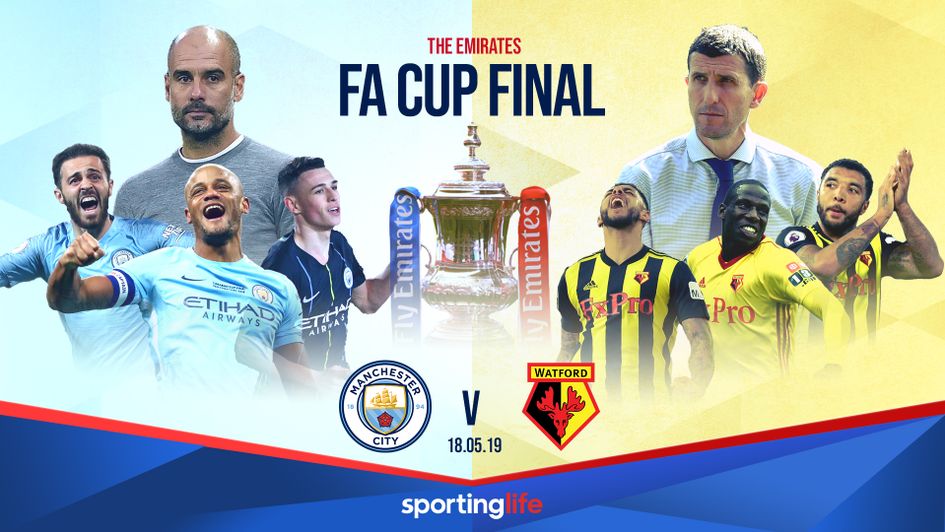 Manchester City take on Watford in the 2018/19 FA Cup final