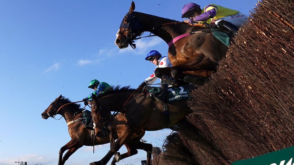 Ga Law (far side) winner of the Paddy Power Gold Cup