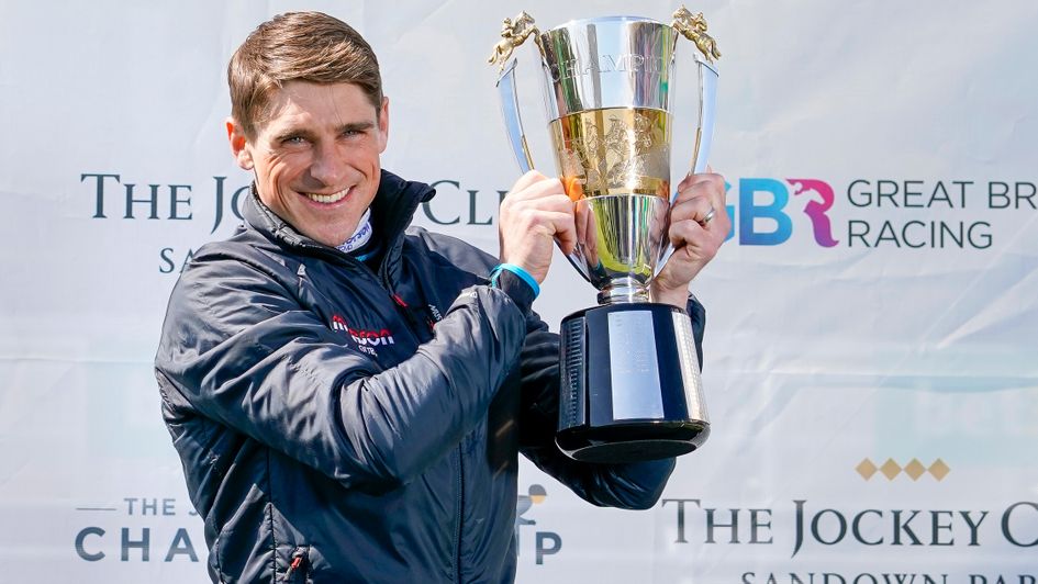 Harry Skelton with his champion jockey trophy