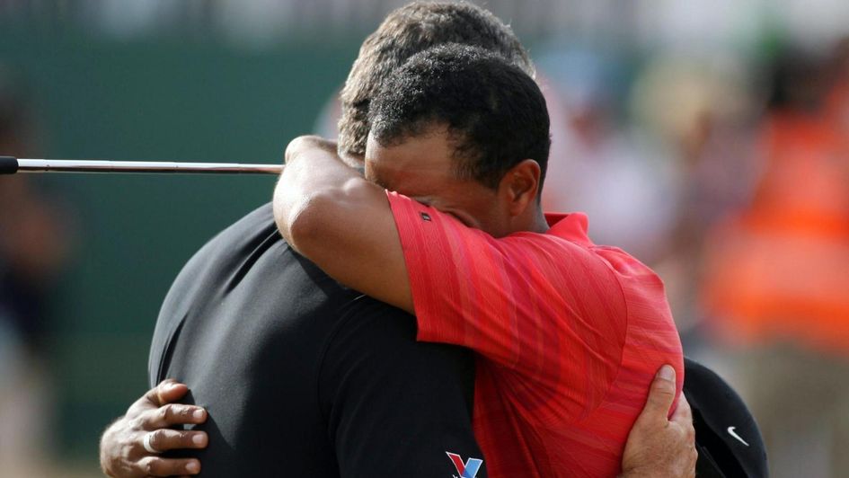Tiger Woods breaks down in tears after emotional Open win