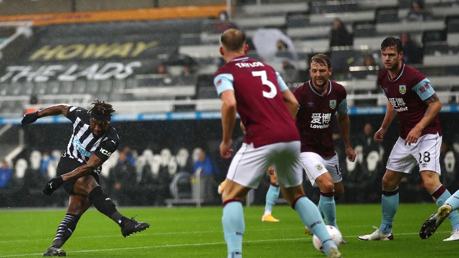 Newcastle's Allan Saint-Maximin scores against Burnley