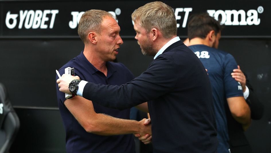 New managers, Swansea's Steve Cooper (left) and Hull's Grant McCann