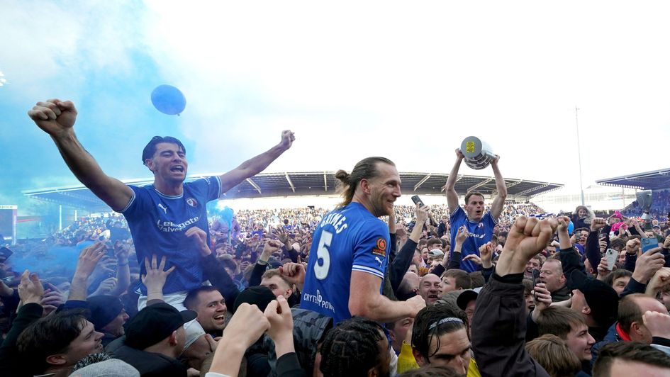 Chesterfield celebrate promotion