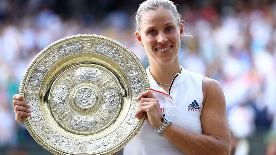 Angelique Kerber with her first Wimbledon title