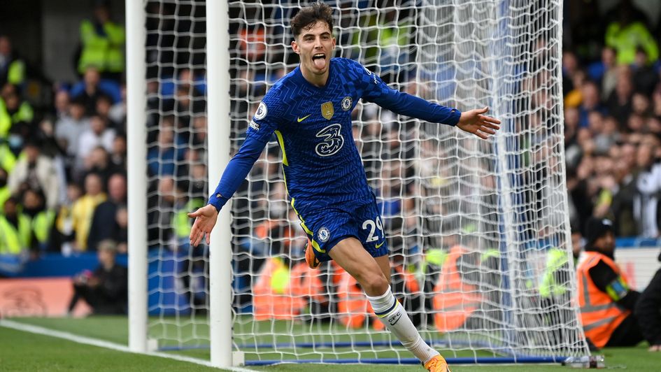 Kai Havertz celebrates his winning goal against Newcastle