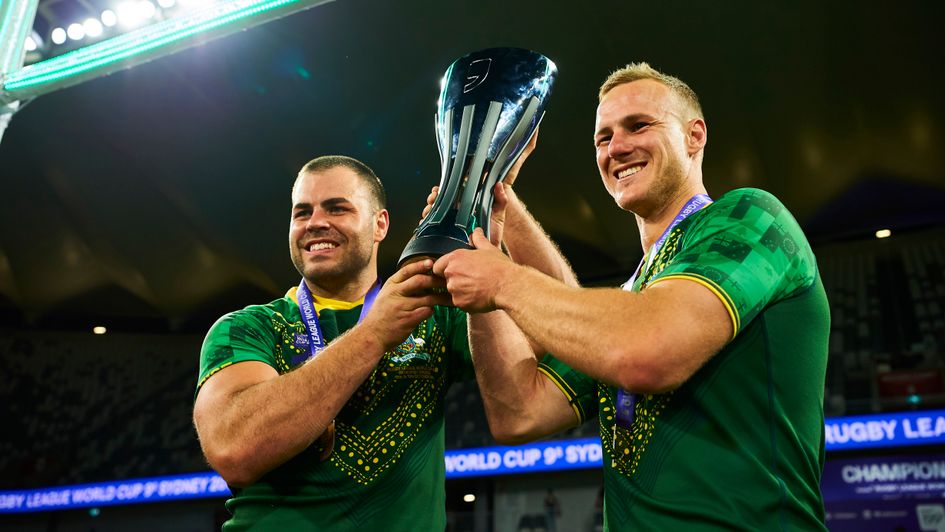 Australia celebrate winning the inaugural World Cup Nines