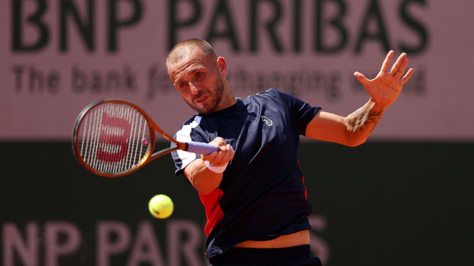 Dan Evans was beaten in Paria