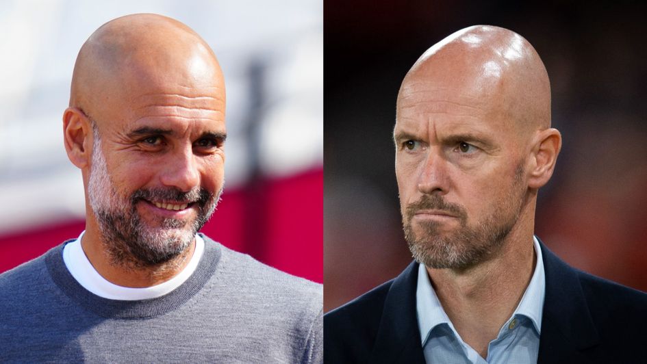 How will Erik ten Hag (right) tackle his first Manchester derby against Pep Guardiola?