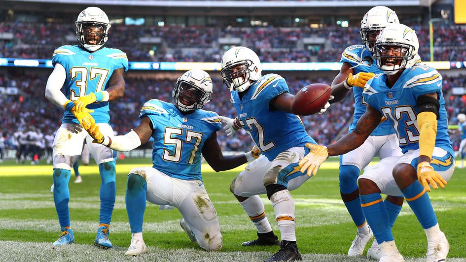 The LA Chargers in action in the NFL