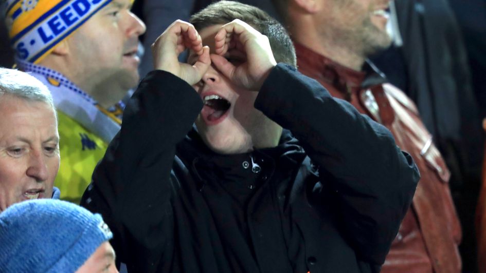 A Leeds fan pokes fun at 'spy-gate'