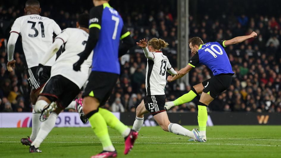 Harry Kane scores for Spurs at Fulham