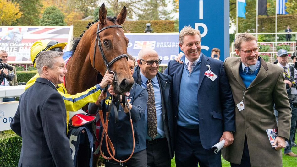 Celebration time for the Powerful Glory team at Ascot