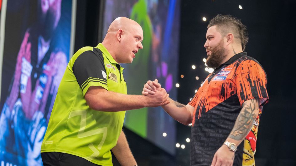 Michael van Gerwen and Michael Smith (Picture: Simon O’Connor/PDC)