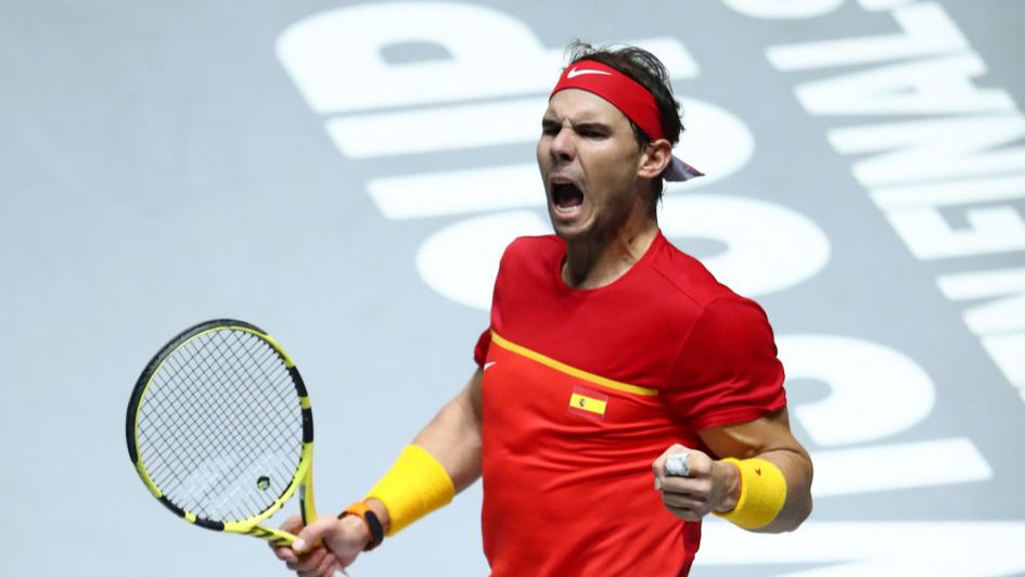 Rafael Nadal roars as Spain level the tie