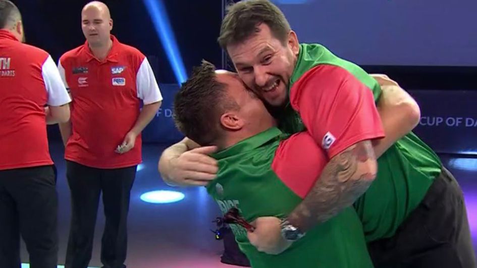 Gerwyn Price and Jonny Clayton win the World Cup of Darts for Wales