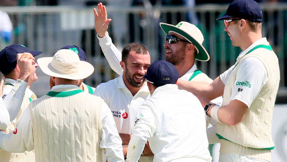 Celebrations for Ireland in their inaugural Test against Pakistan