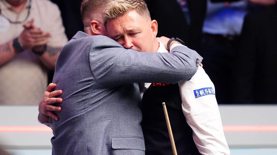 The Wilsons celebrate the winning moment