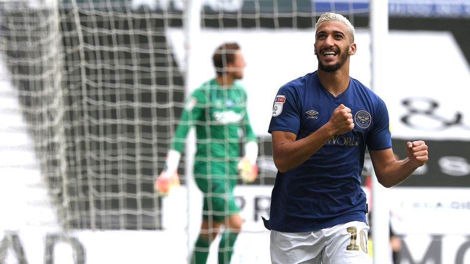 Said Benrahma celebrates his goal against Derby