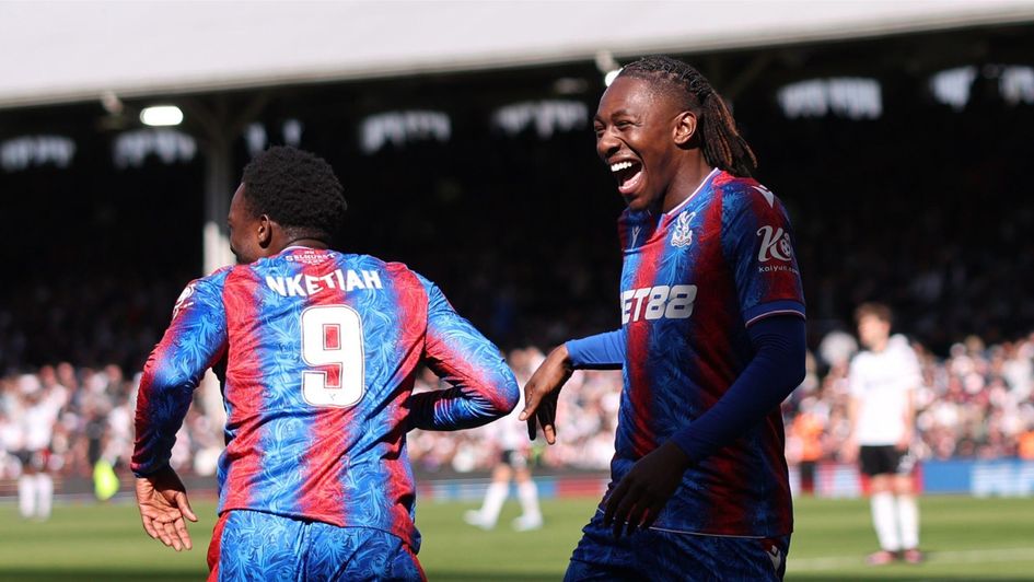 Nketiah and Eze celebrate after Palace go 3-0 up