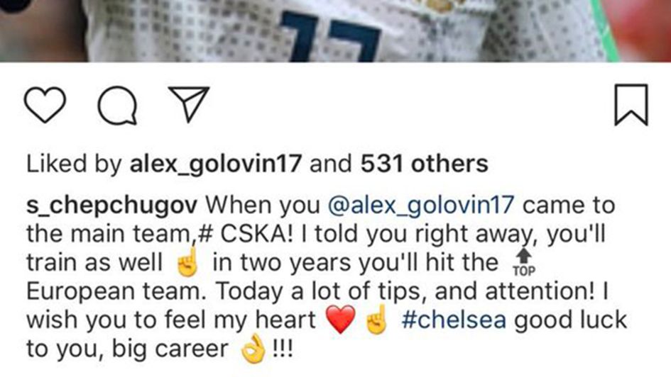 Is Aleksandr Golovin off to Chelsea? Sergey Chepchugov may have given the game away...
