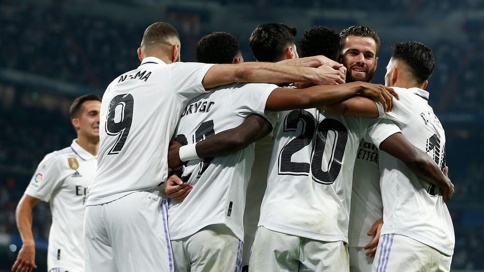 Real Madrid celebrate a goal