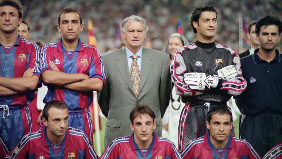 Jose Mourinho (top right), worked with Newcastle hero Bobby Robson at Barcelona