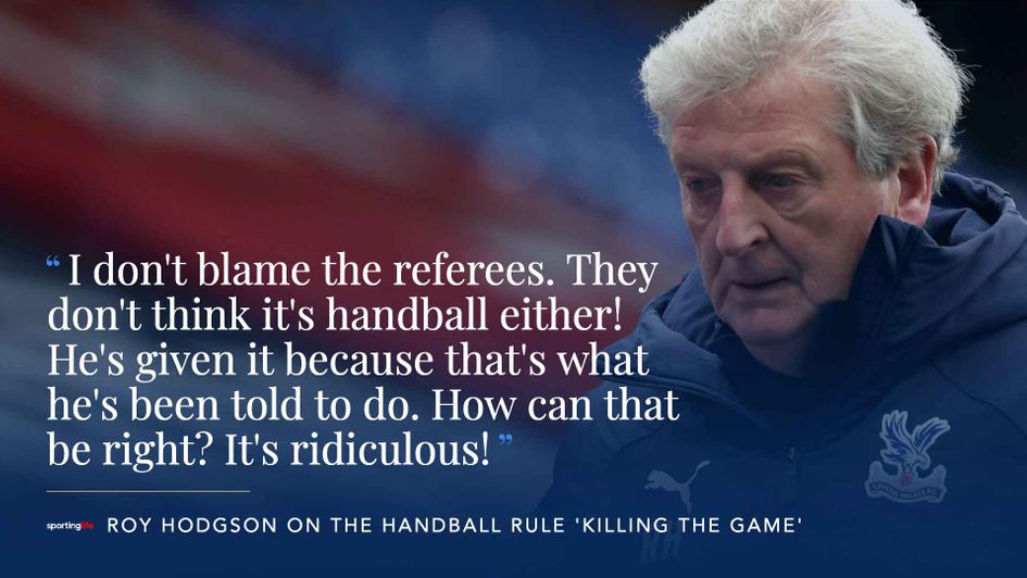 Roy Hodgson blasts the handball rule