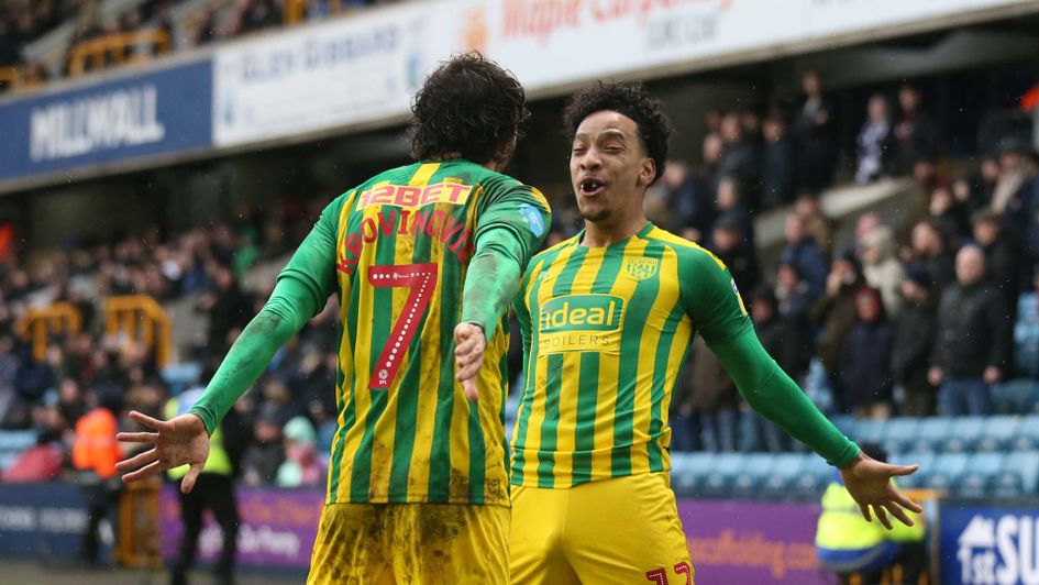Filip Krovinovic and Matheus Pereira celebrate for West Brom