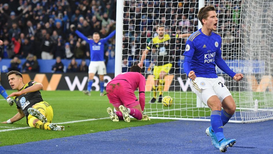 Dennis Praet: Leicester ace celebrates his goal against Southampton