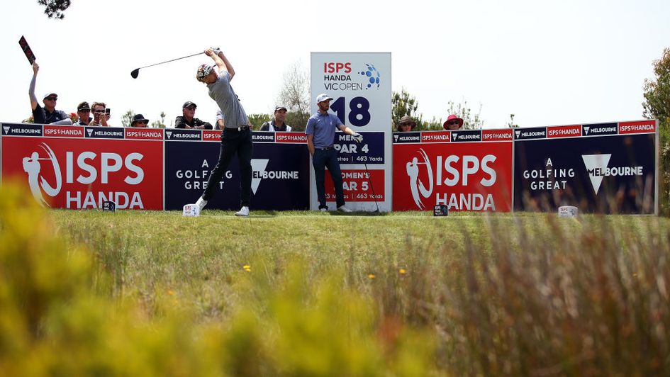 Travis Smyth tees off at 13th Beach