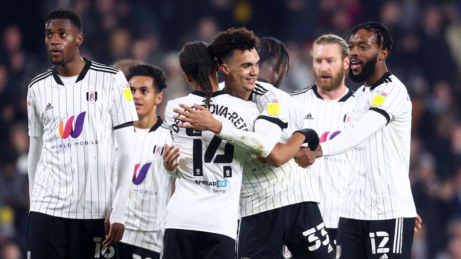 Fulham celebrate their win over Stoke