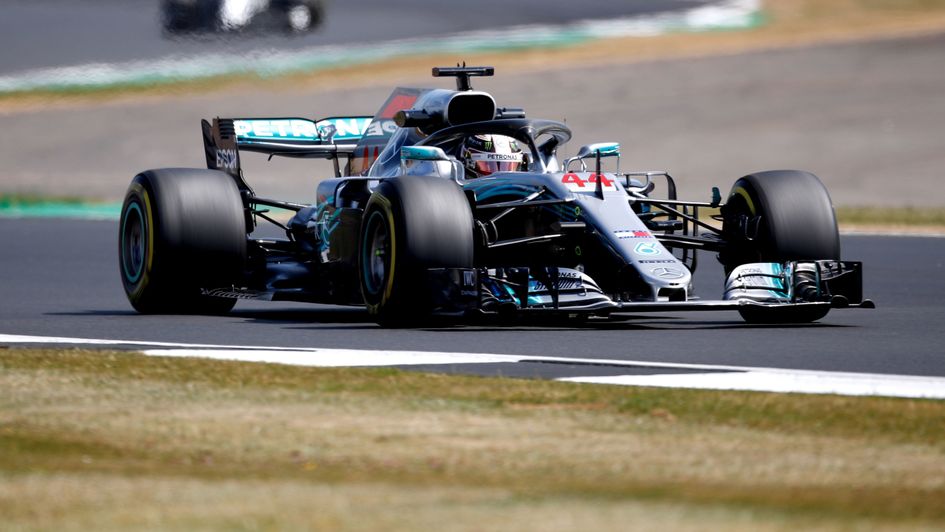Lewis Hamilton scorches around Silverstone