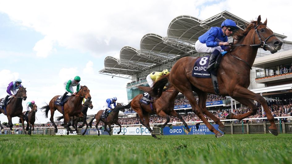 Notable Speech is a brilliant winner of the QIPCO 2000 Guineas