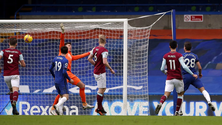 Cesar Azpilicueta scores against Burnley