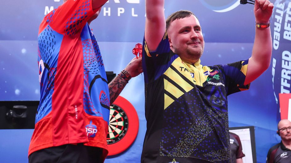 Nathan Aspinall and Luke Littler (Picture: PDC)