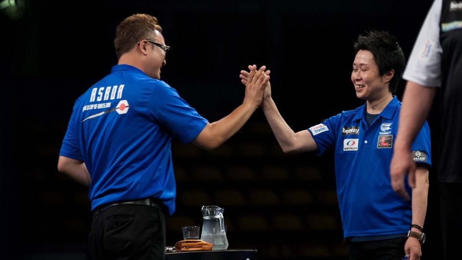 Seigo Asada and Haruki Muramatsu of Japan (Pic: Kelly Deckers/PDC)