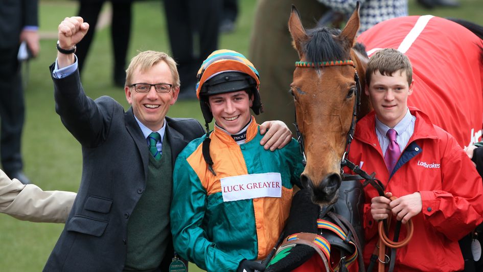 Warren Greatrex celebrates Cole Harden's success in 2015