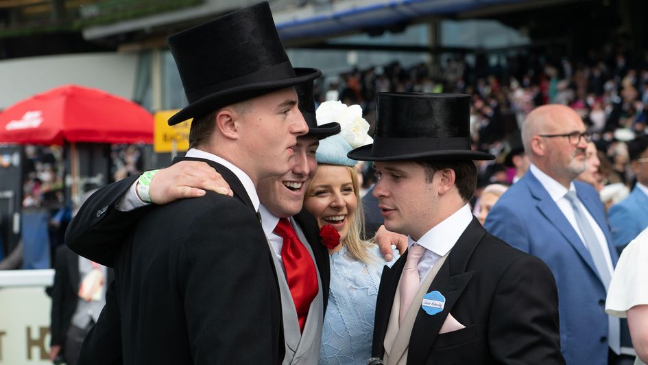 Some of Rogue Diplomat's owners celebrate his Royal Ascot win