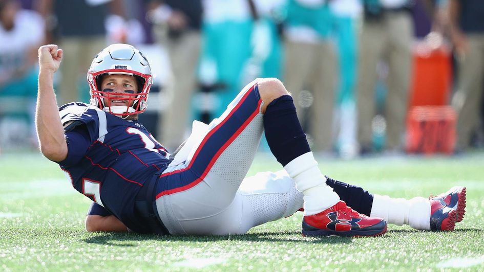 Tom Brady of the New England Patriots celebrates