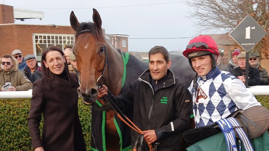 Paggane pictured after her win at Market Rasen