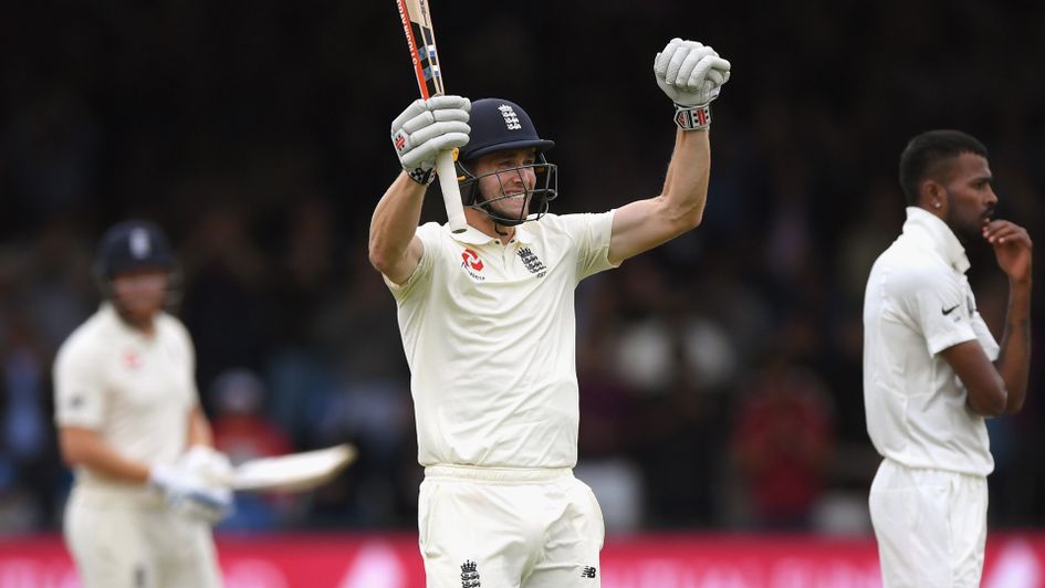 Chris Woakes celebrates