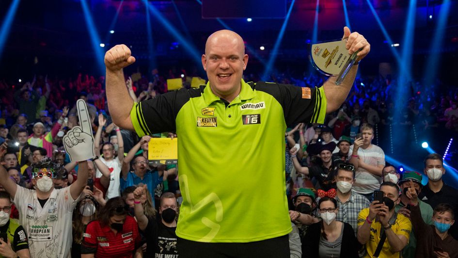 Michael van Gerwen wins the German Darts Championship title (Picture: Kais Bodensieck/PDC Europe)
