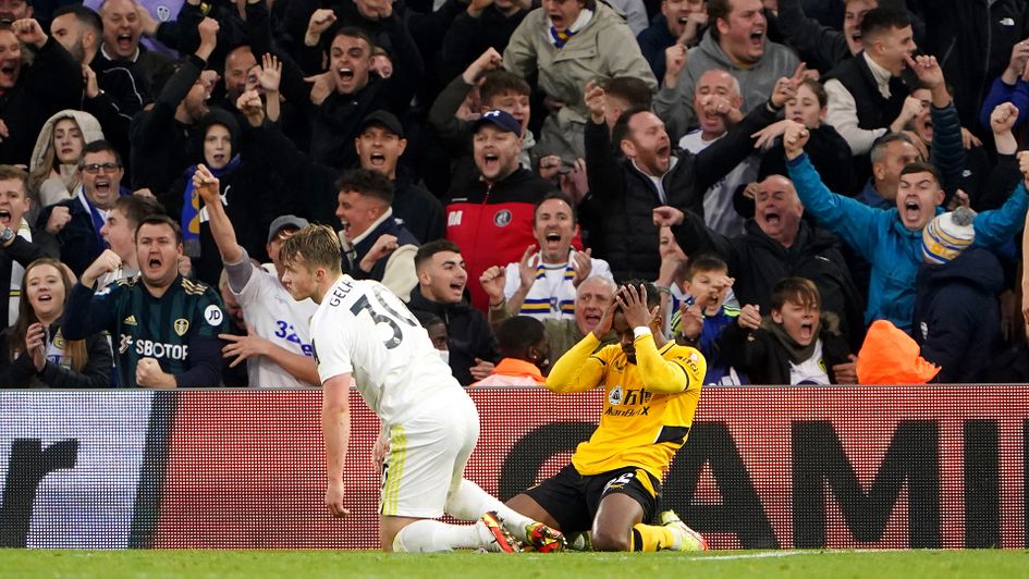 Joe Gelhardt won Leeds a penalty against Wolves