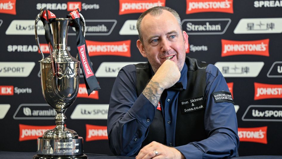 Mark Williams with the Tour Championship trophy