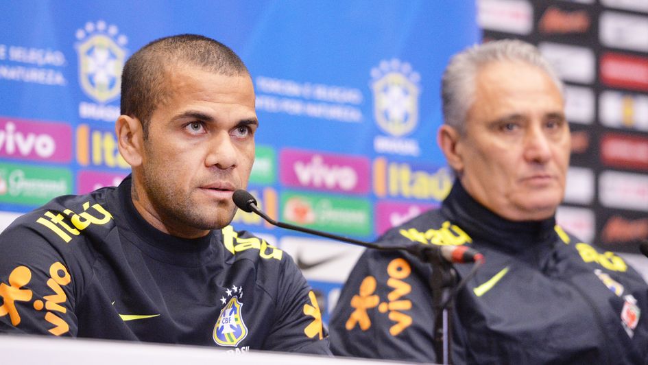 Dani Alves (L) is a big admirer of Jesus